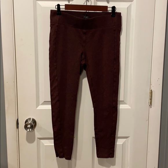 LOFT Ponte pants heathered burgundy - Picture 1 of 8